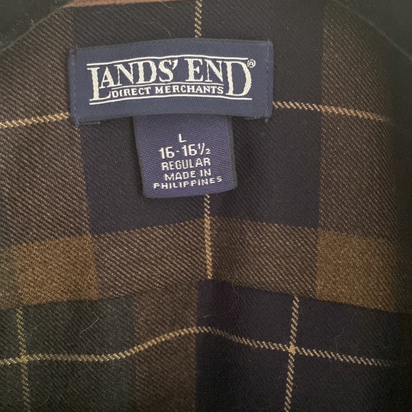 Land’s End Wool Button-Up Shirt - Picture 2 of 3